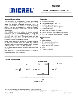 MIC5326 Datasheet PDF Micrel