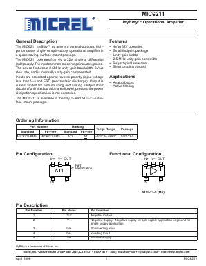 MIC6211 Datasheet PDF Micrel