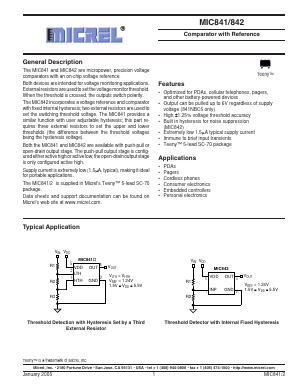 MIC841 Datasheet PDF Micrel
