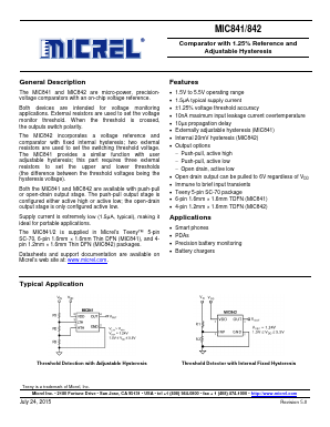 MIC842HYMT Datasheet PDF Micrel