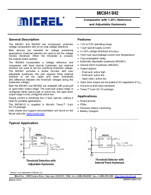 MIC841LYC5 Datasheet PDF Micrel