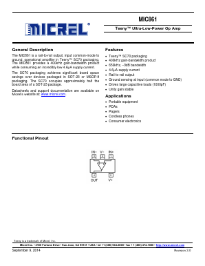 MIC861 Datasheet PDF Micrel
