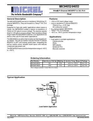 MIC94052 Datasheet PDF Micrel