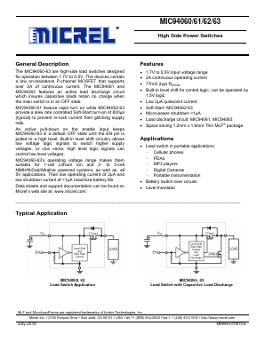 MIC94063YC6 Datasheet PDF Micrel
