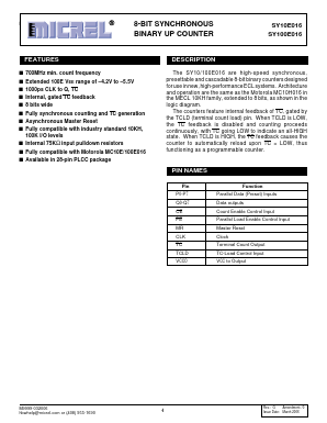 SY100E016 Datasheet PDF Micrel