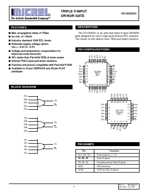 SY100S301FC Datasheet PDF Micrel