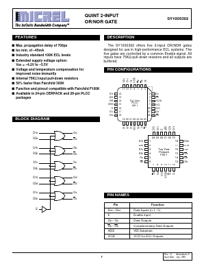 SY100S302FC Datasheet PDF Micrel