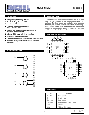 SY100S313FC Datasheet PDF Micrel