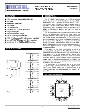 SY100S811ZCTR Datasheet PDF Micrel