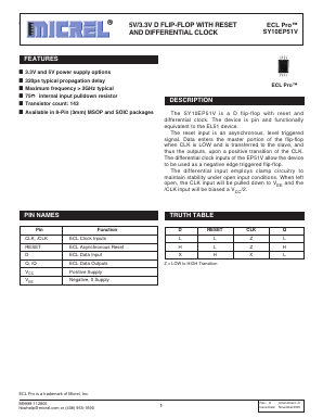 SY10EP51V Datasheet PDF Micrel