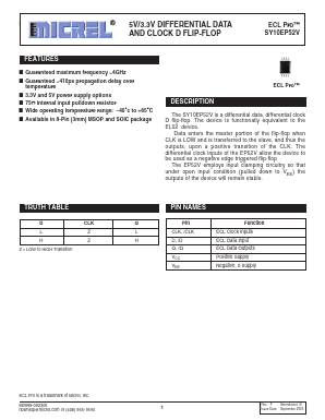 SY10EP52V Datasheet PDF Micrel