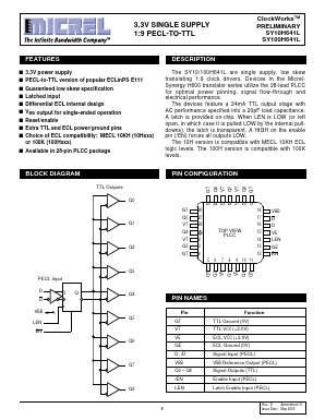 SY10H641LC Datasheet PDF Micrel