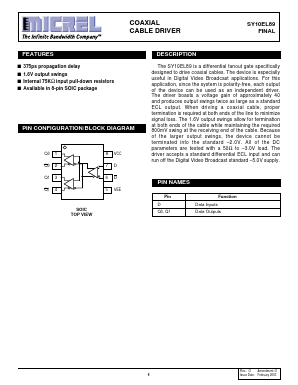 SY10EL89 Datasheet PDF Micrel