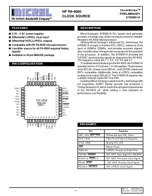 SY89801A Datasheet PDF Micrel