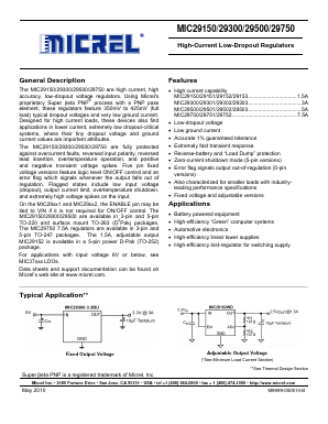 MIC29302BT Datasheet PDF Micrel