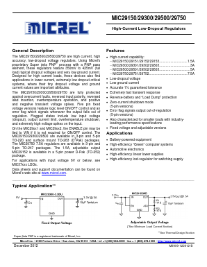 MIC29751-3.3WWT Datasheet PDF Micrel
