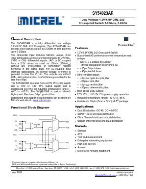 SY54023ARMG Datasheet PDF Micrel