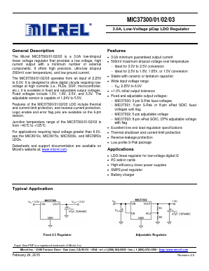 MIC37301 Datasheet PDF Micrel