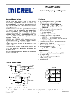 MIC37501-1.5BR Datasheet PDF Micrel