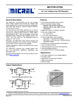 MIC37501-1.8WR Datasheet PDF Micrel