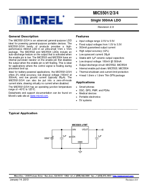MIC5501-1.2YMT Datasheet PDF Micrel