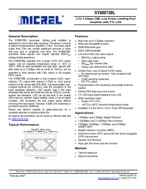 SY88973BL Datasheet PDF Micrel