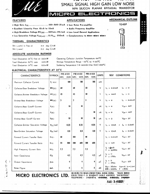 ME4101 Datasheet PDF Micro Electronics