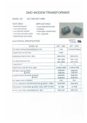 SET-0901 Datasheet PDF Micro Electronics