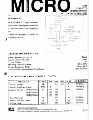 MGB2310TK-X Datasheet PDF Micro Electronics
