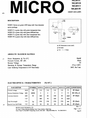 MGB51C Datasheet PDF Micro Electronics