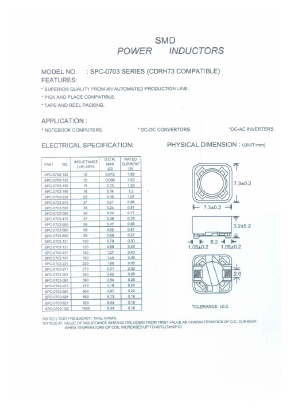 SPC-0703-391 Datasheet PDF Micro Electronics