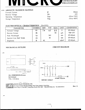 3291GVO Datasheet PDF Micro Electronics