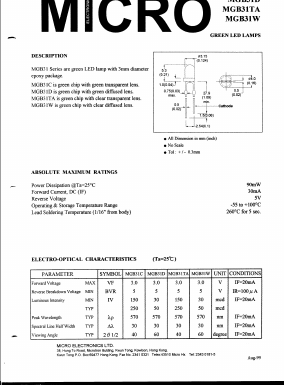 MGB31W Datasheet PDF Micro Electronics