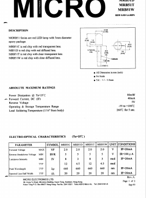 MRB51W Datasheet PDF Micro Electronics
