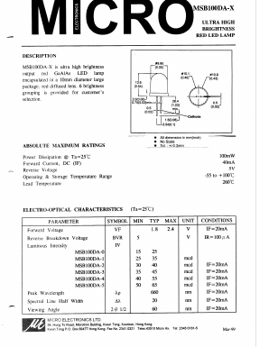 MSD100DA-5 Datasheet PDF Micro Electronics