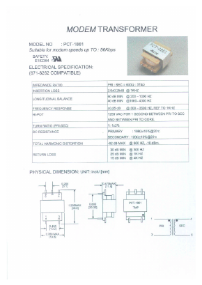 PCT-1861 Datasheet PDF Micro Electronics