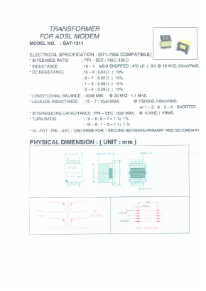SAT-1311 Datasheet PDF Micro Electronics