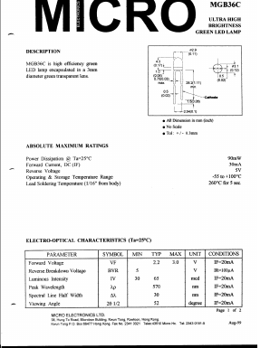 MGB36C Datasheet PDF Micro Electronics