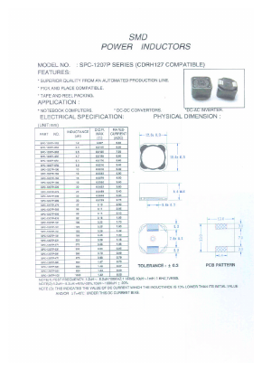 SPC-1207P-820 Datasheet PDF Micro Electronics