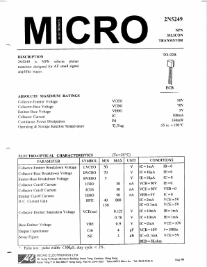 2N5249 Datasheet PDF Micro Electronics