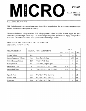 CS1018 Datasheet PDF Micro Electronics