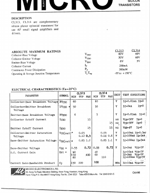 CL313 Datasheet PDF Micro Electronics