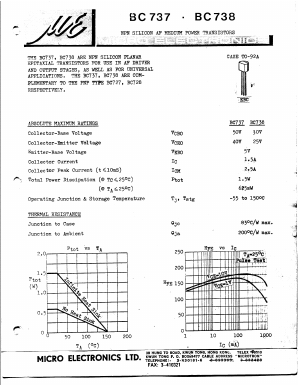 BC738 Datasheet PDF Micro Electronics