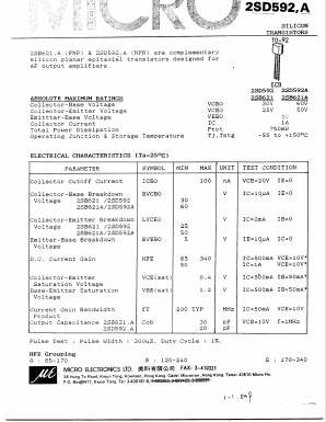 B592 Datasheet PDF Micro Electronics