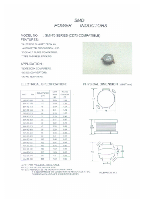 SMI-70 Datasheet PDF Micro Electronics