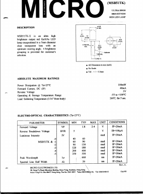 MSB51TK-0 Datasheet PDF Micro Electronics