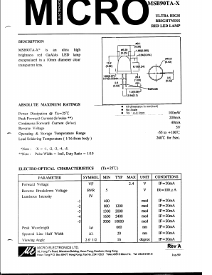 MSB90TA-X Datasheet PDF Micro Electronics