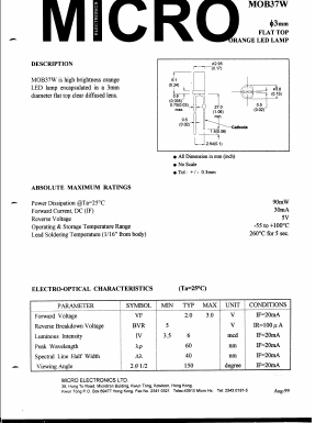 MOB37W Datasheet PDF Micro Electronics