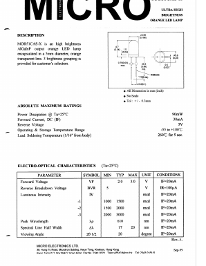 MOB51CAS-X Datasheet PDF Micro Electronics