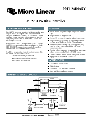 ML2731CT Datasheet PDF Micro Linear Corporation